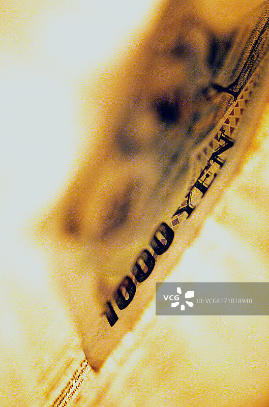 千日元纸币特写图片素材