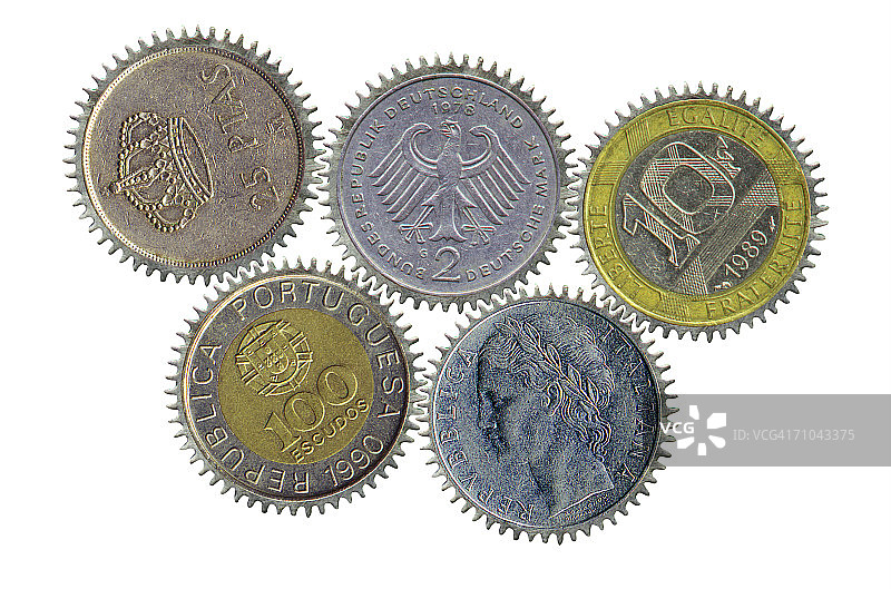 欧洲硬币图片素材