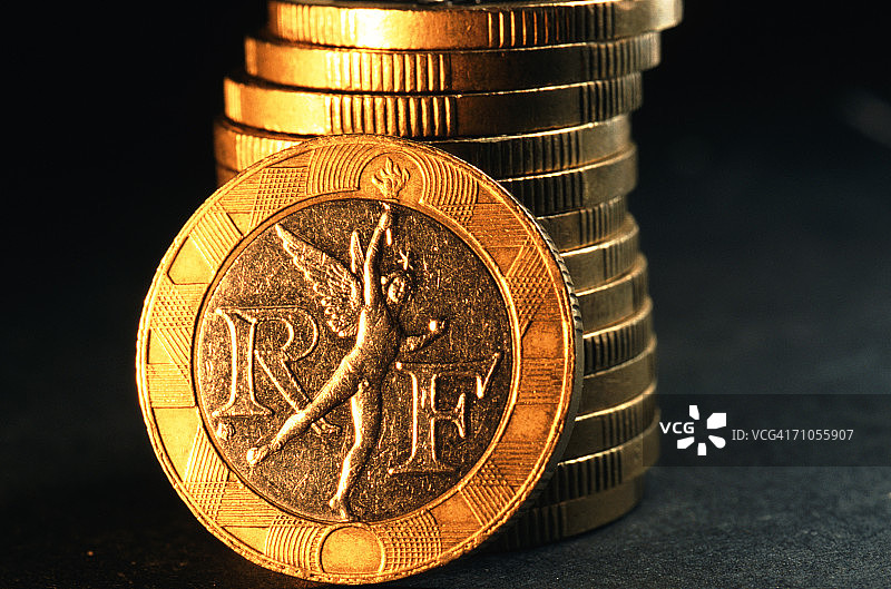 法国硬币图片素材