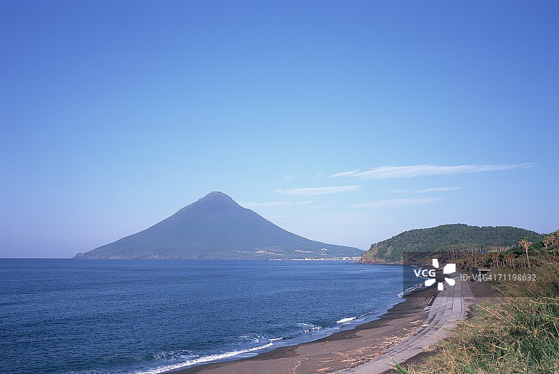 日本鹿儿岛县开闻岳图片素材