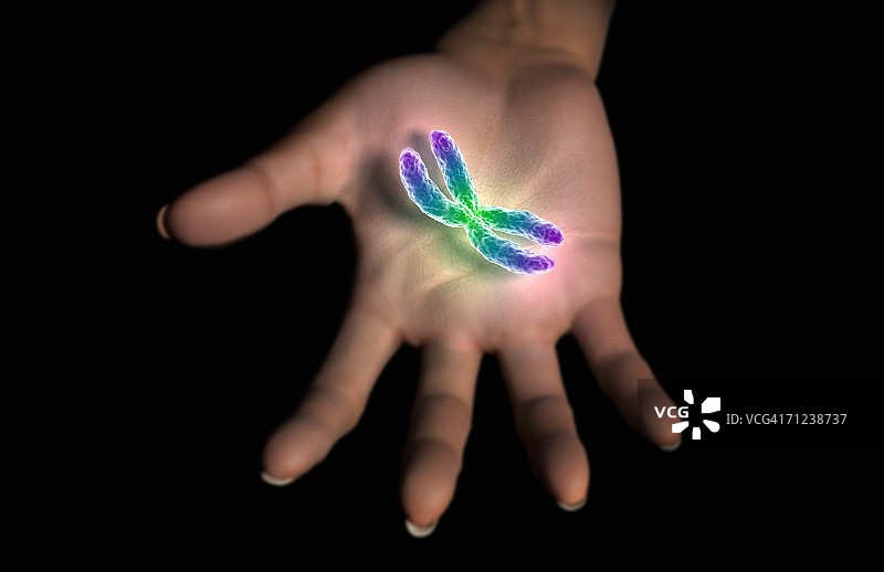 风格化的发光染色体图片素材