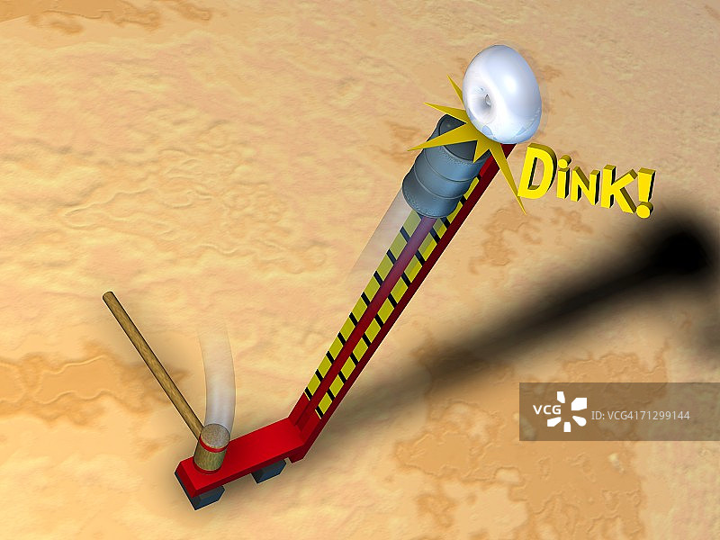 多角度拍摄的锤子击打游乐场力量测试器图片素材