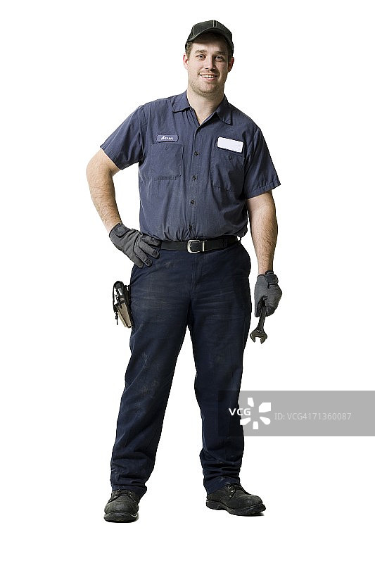 年轻男机械师的肖像图片素材