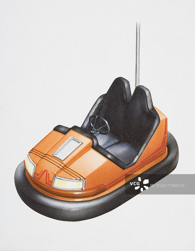 橙色碰碰车艺术作品图片素材