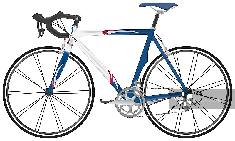运动自行车侧视图图片素材