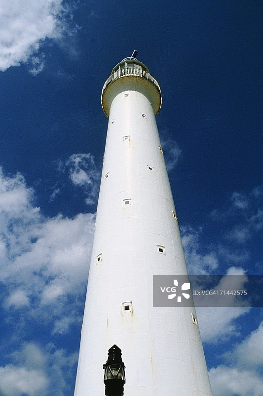 百慕大南安普顿吉布斯灯塔的低角度视图图片素材
