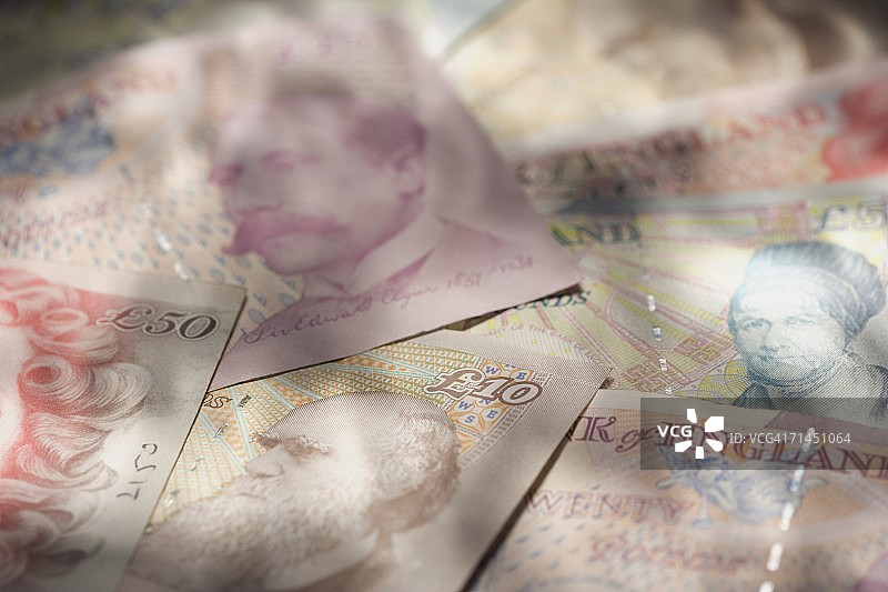 英镑特写图片素材