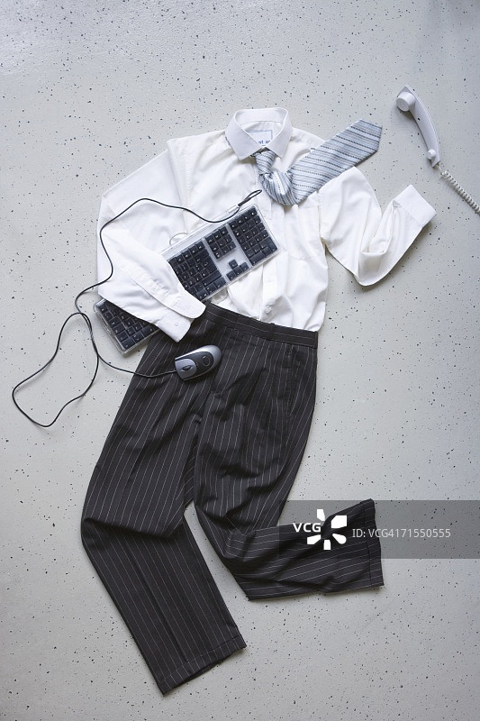 商务服装与电脑设备图片素材