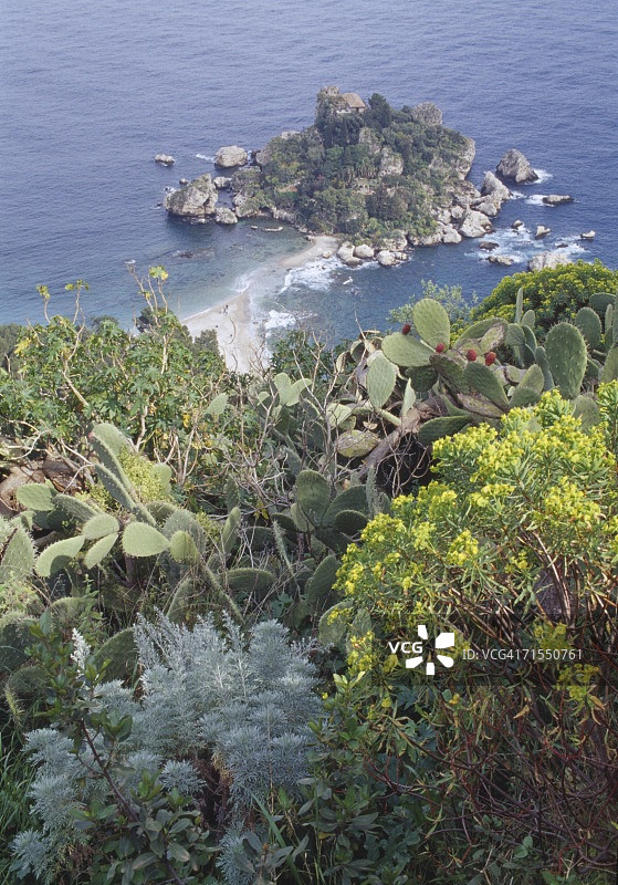 意大利西西里岛塔ormina贝拉岛图片素材