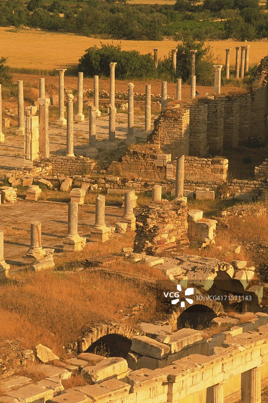 土耳其贝尔加马遗址鸟瞰图图片素材