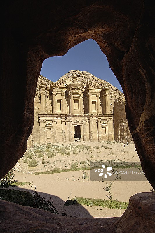 佩特拉的代尔修道院（联合国教科文组织世界遗产），约旦，中东图片素材