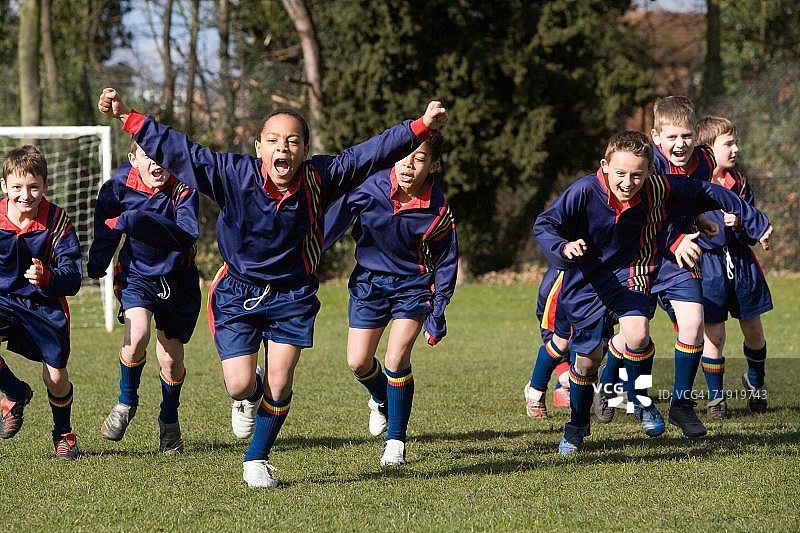 庆祝的足球队图片素材