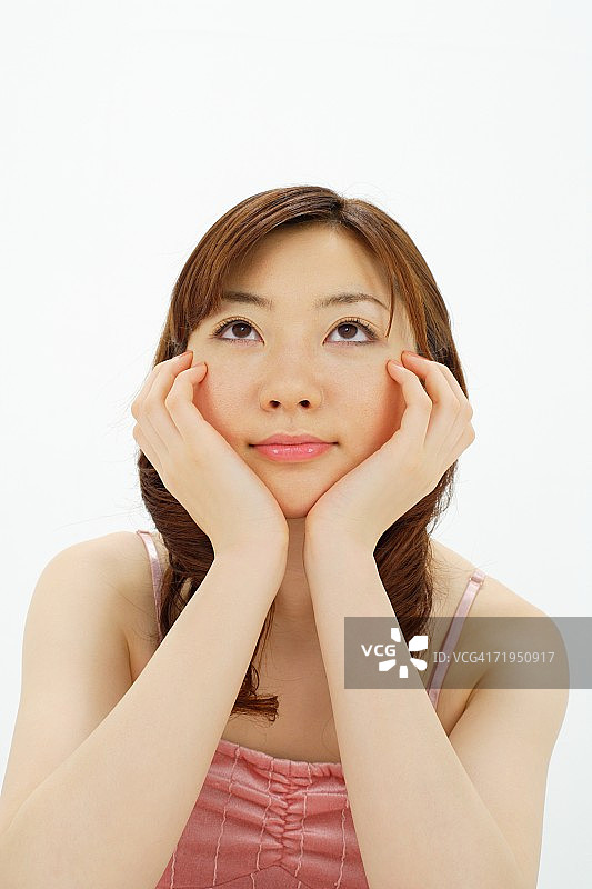 年轻女性思维图片素材