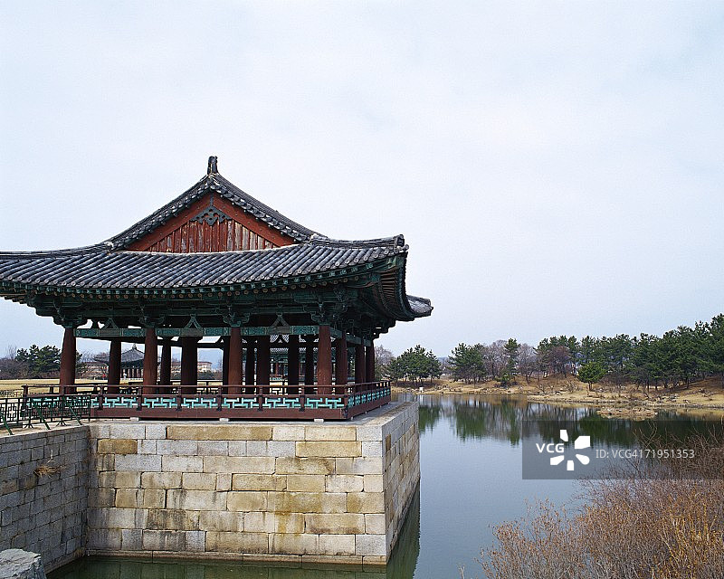 韩国首尔雁鸭池图片素材