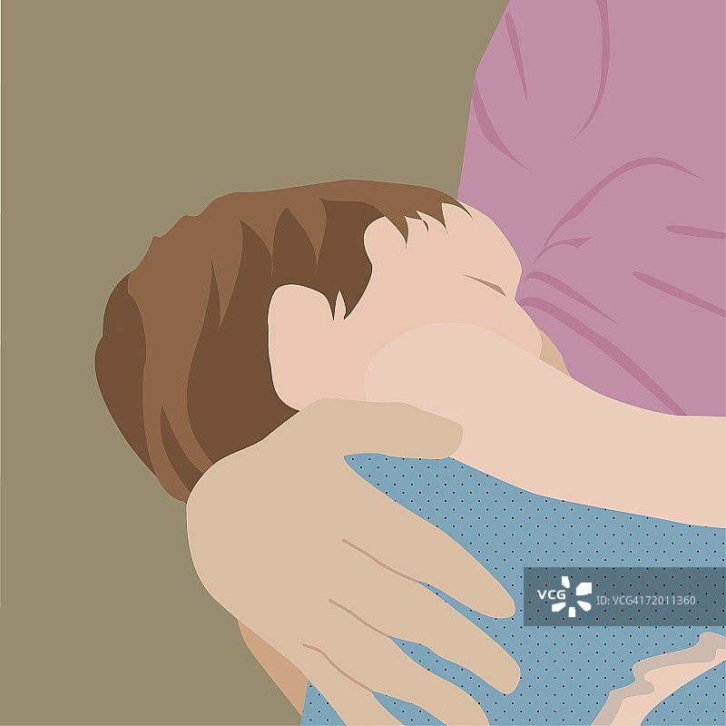 哺乳期妇女的腰部视角照片图片素材