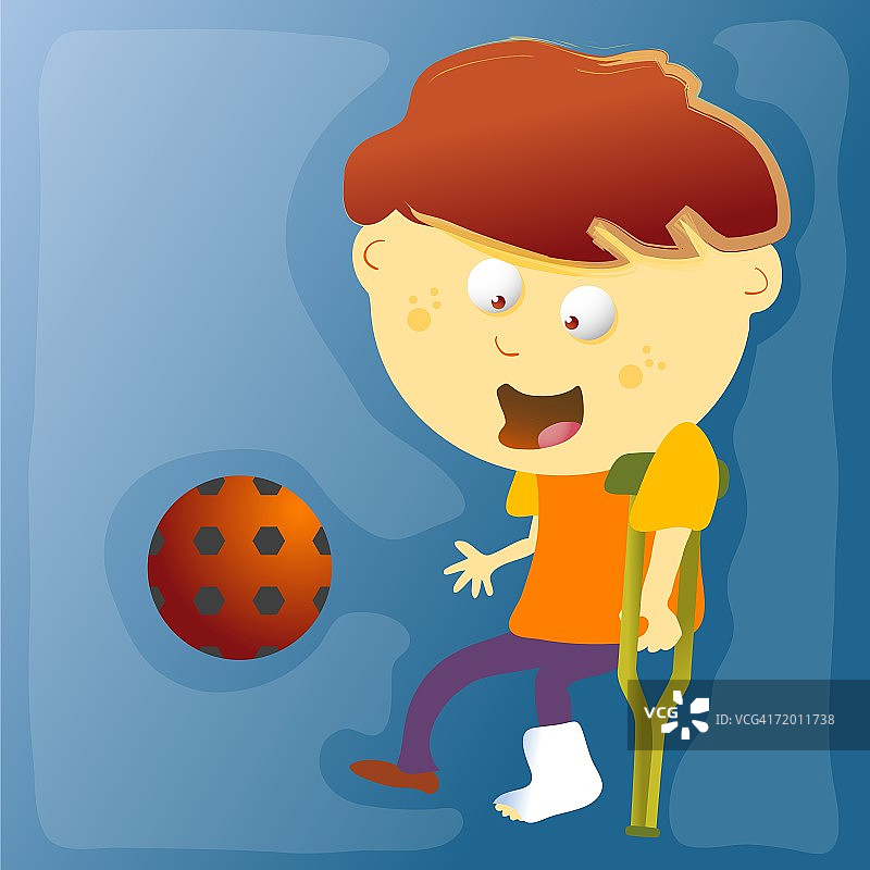 男孩踢球的特写图片素材