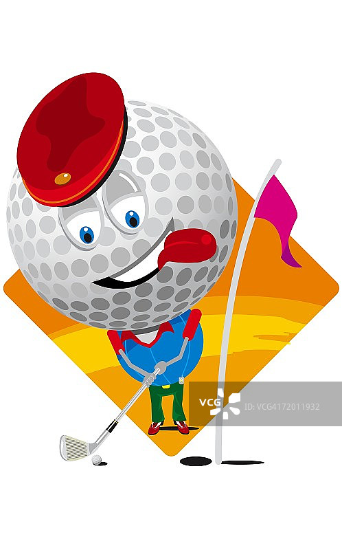 挥动高尔夫球杆的高尔夫球图片素材