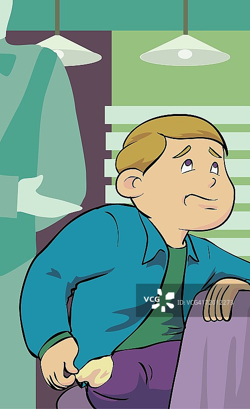 男孩思考特写图片素材