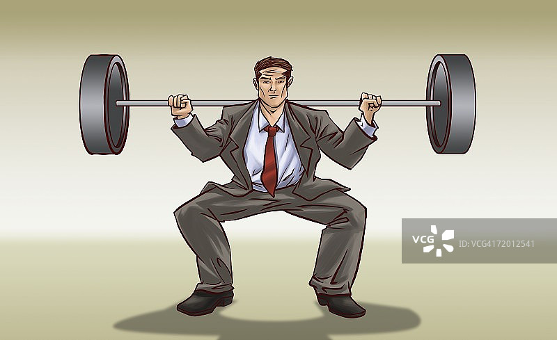 商人举重图片素材