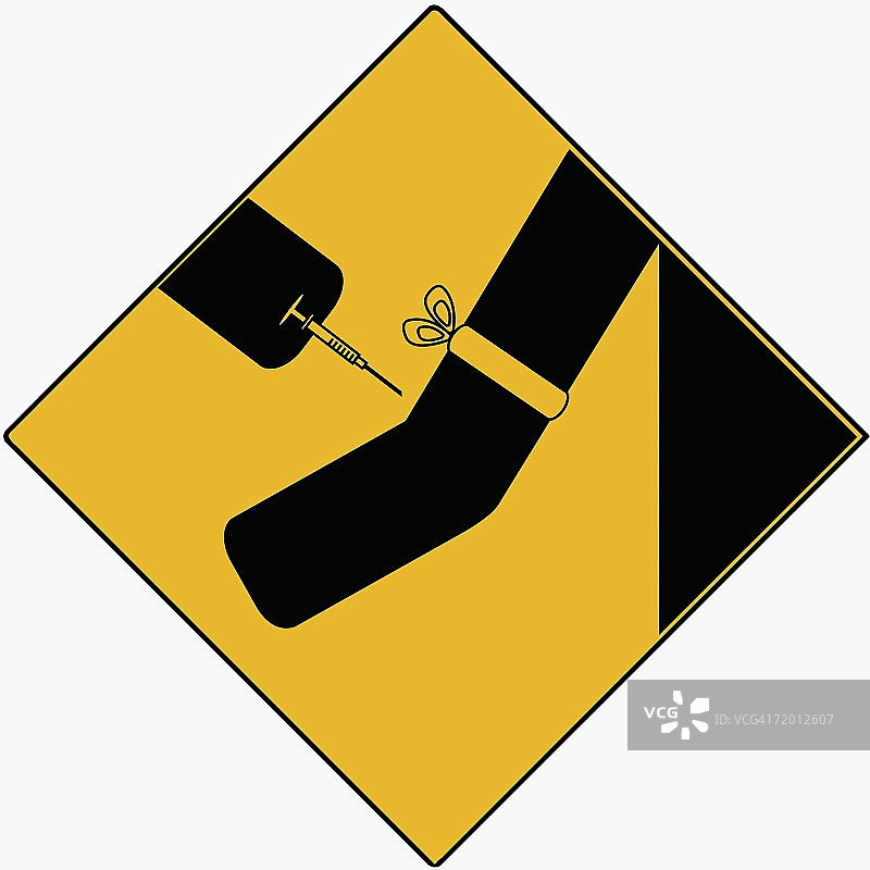 患者接受注射的特写镜头图片素材