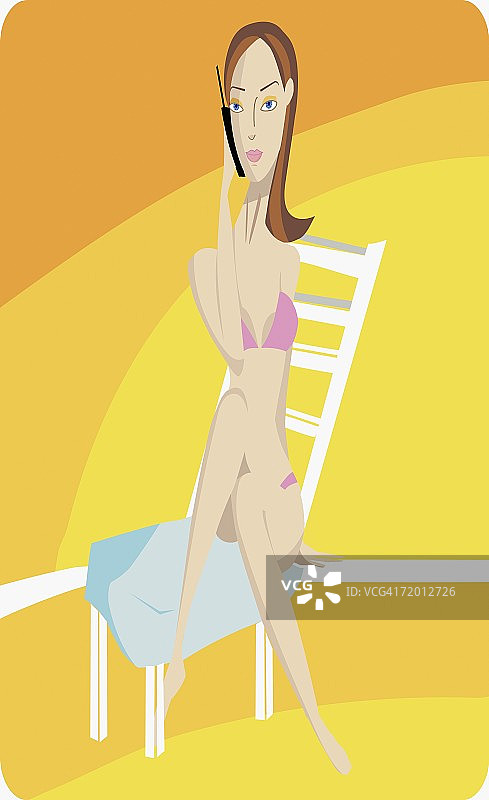 年轻女子用手机通话特写图片素材