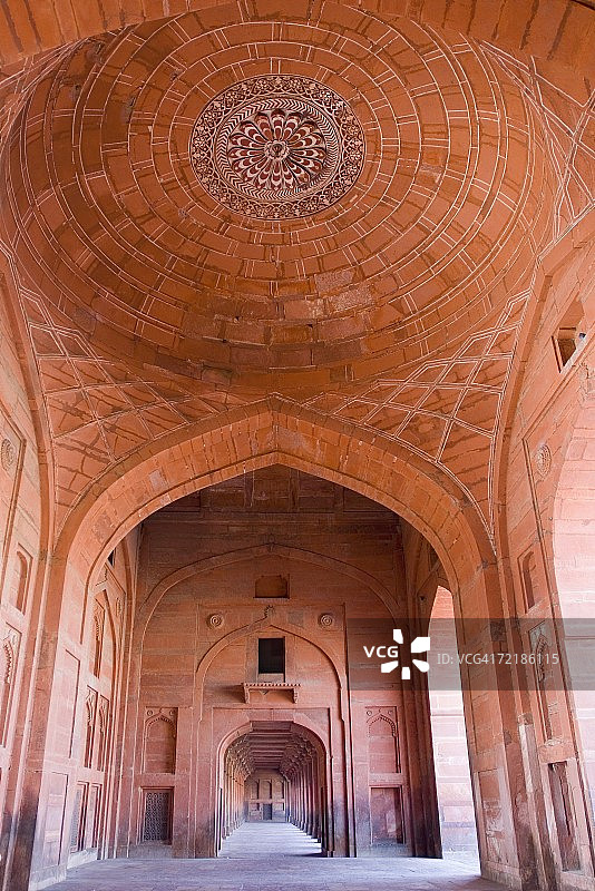 印度北方邦法塔赫布尔西格里贾玛清真寺的拱门图片素材