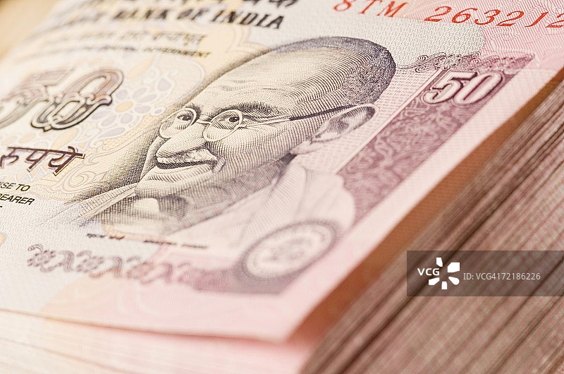 印度五十卢比纸币图片素材