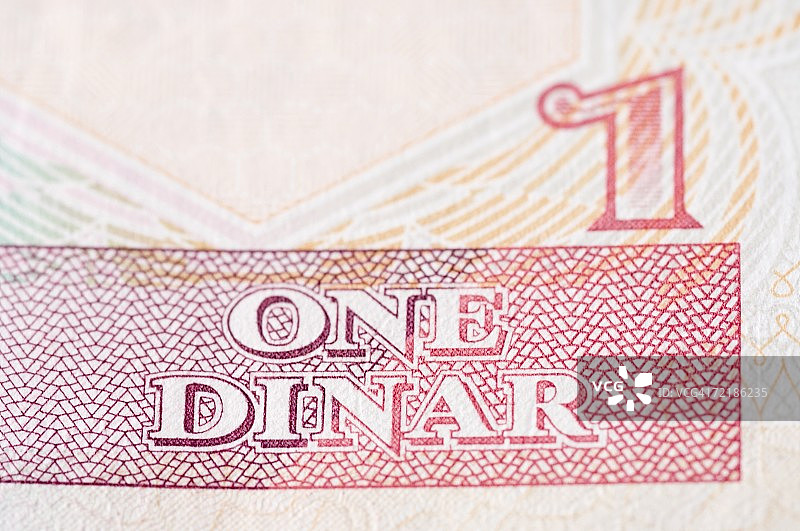第纳尔钞票特写图片素材