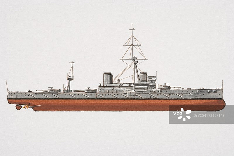 配备火炮的战舰图片素材