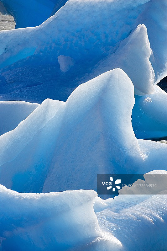 智利百内国家公园灰色湖的冰山图案图片素材