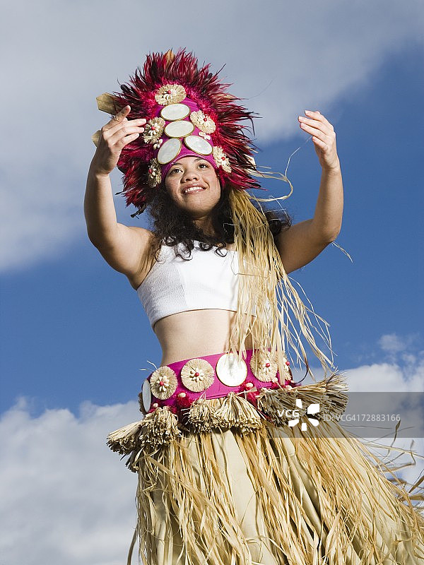 波利尼西亚女舞者图片素材