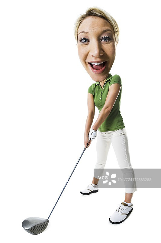 女高尔夫球手图片素材