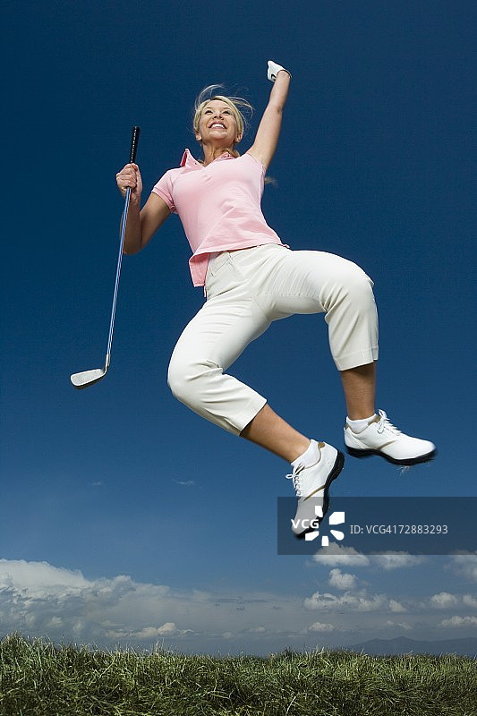 女高尔夫球手图片素材