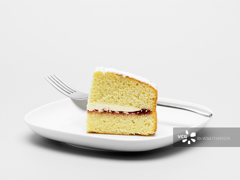 盘中的蛋糕切片（特写）图片素材