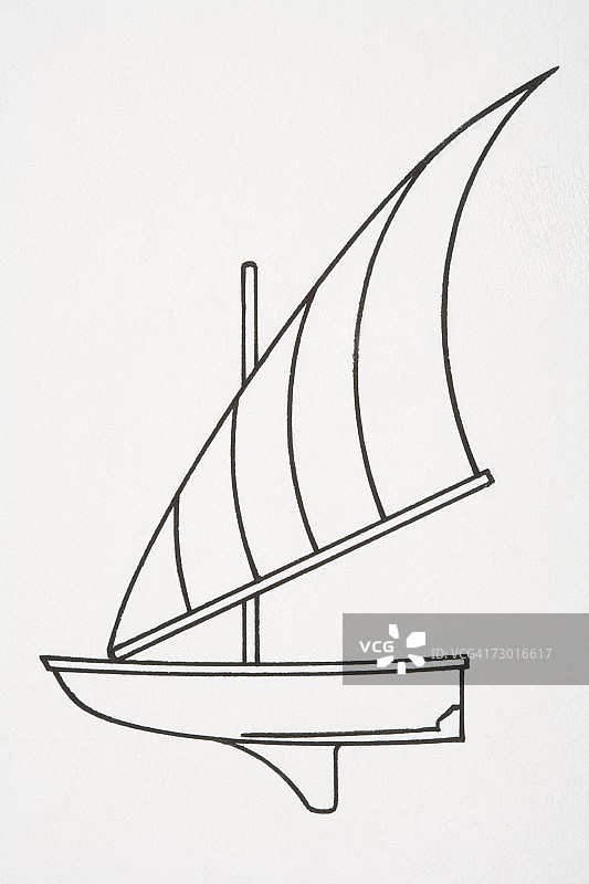 帆船侧视图图片素材