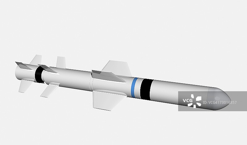 AGM-84D鱼叉导弹数字插图图片素材