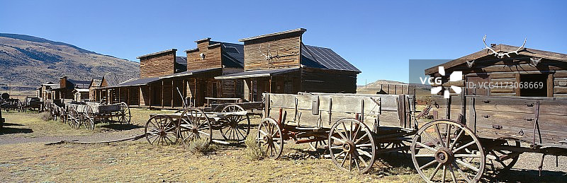 科迪怀俄明州的鬼镇图片素材