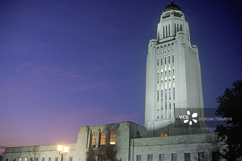 内布拉斯加州州议会大厦，林肯图片素材