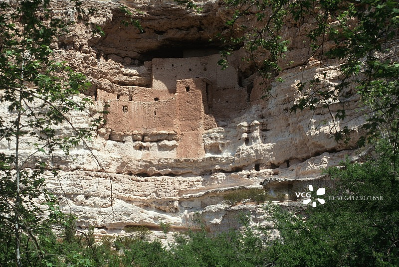 蒙特祖玛城堡印第安村落遗址，亚利桑那州图片素材