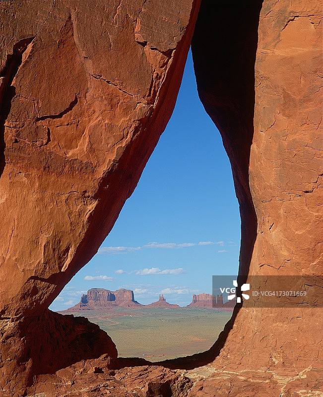 亚利桑那州纪念碑谷的钥匙孔景观图片素材