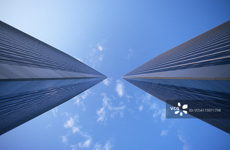 洛杉矶世纪城塔楼的仰视视角图片素材