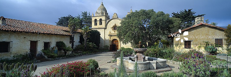 加州卡梅尔Mission San Carlos Borromeo de Carmelo图片素材