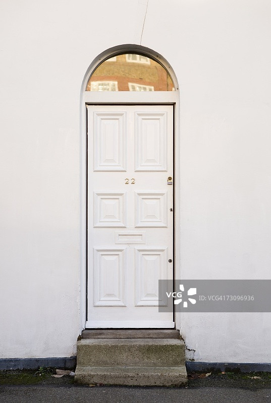 房屋的白色木门图片素材