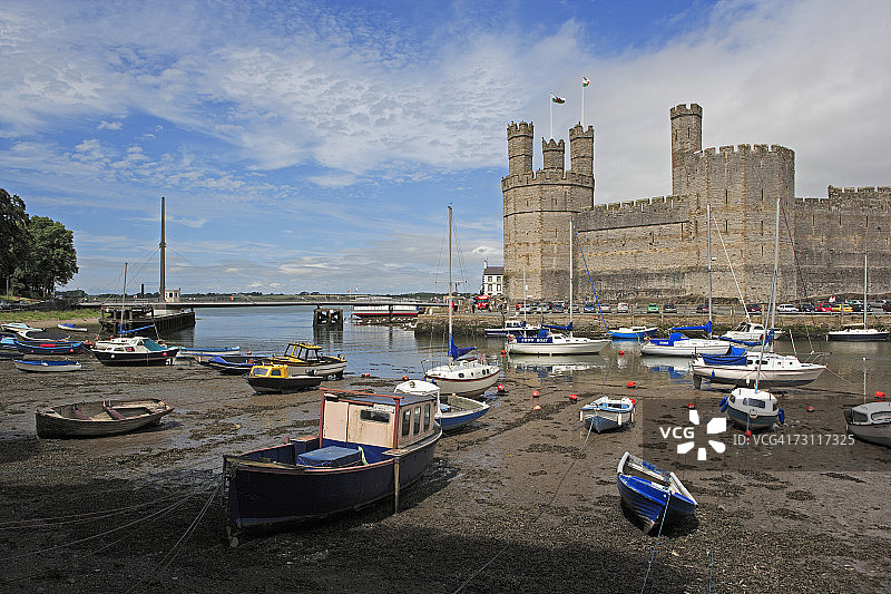 威尔士格温内思卡那封城堡图片素材