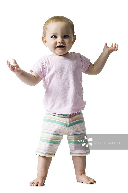 站立的女婴图片素材