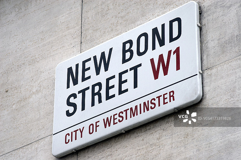 英国伦敦新邦德街标志图片素材