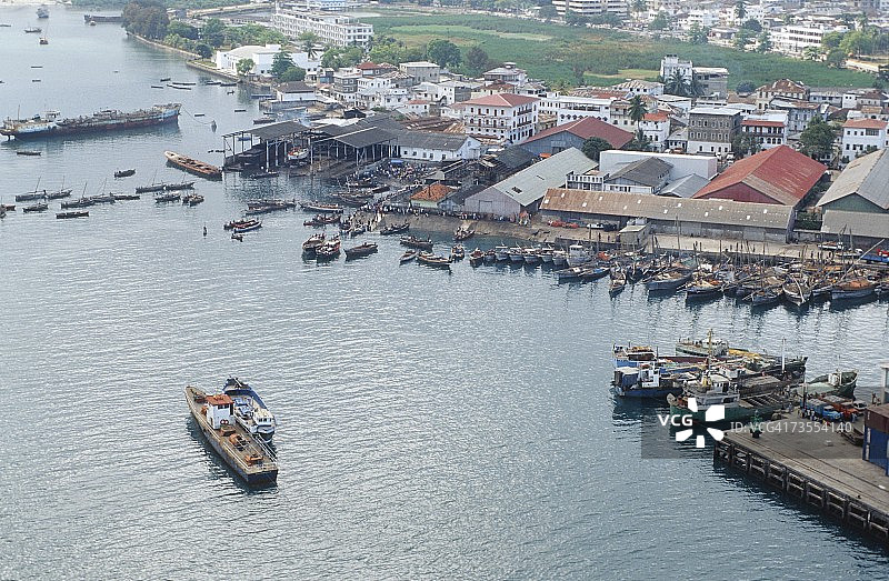 海港景色-鸟瞰图图片素材