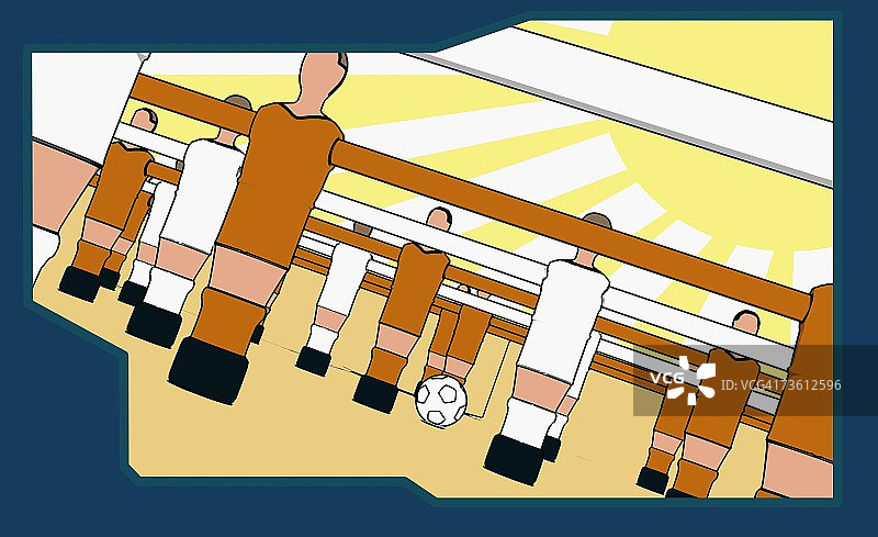 桌上足球游戏特写图片素材