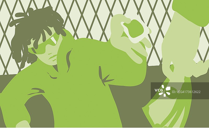 男人给另一个人钱图片素材