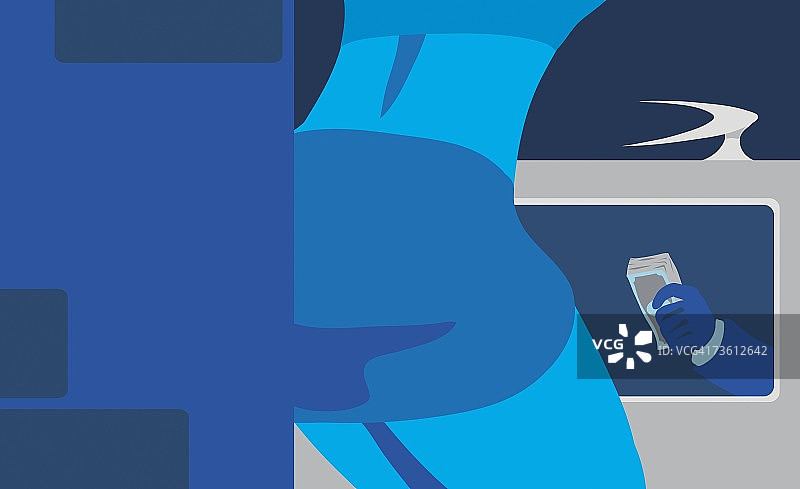 坐在柜台前的女人图片素材